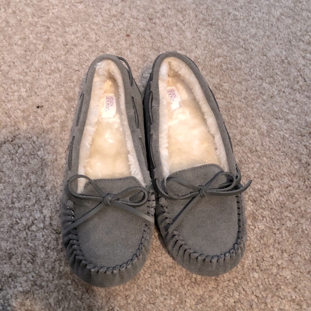 Gray moccasins